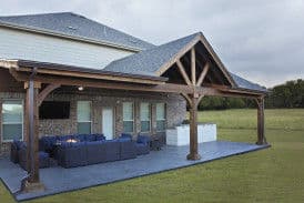 Elegant Patio Cover Staining Elevates Local Homes