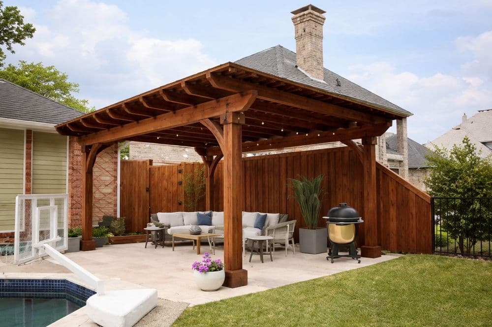 Top-Quality Pergola Staining in Texas Yards image