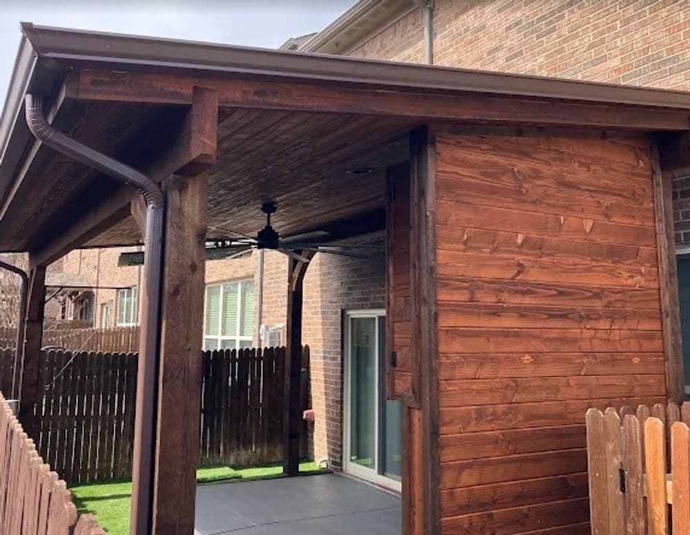 Elegant Patio Cover Staining Elevates Local Homes