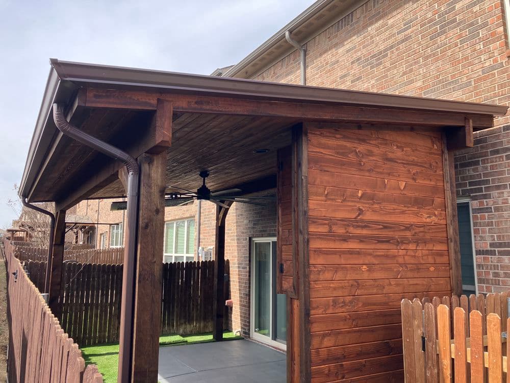 Elegant Patio Cover Staining Elevates Local Homes