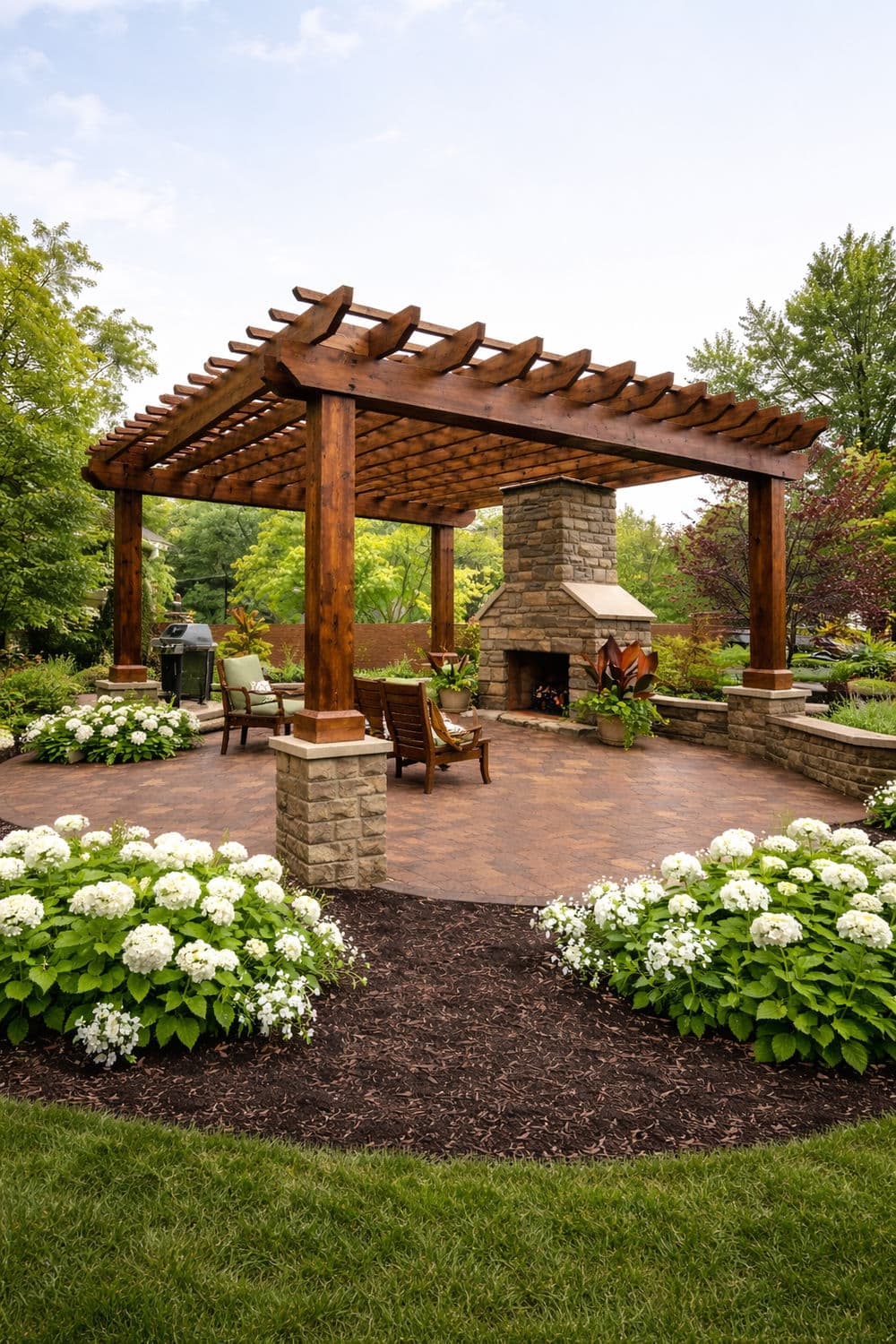 Pergola Arbor Staining image