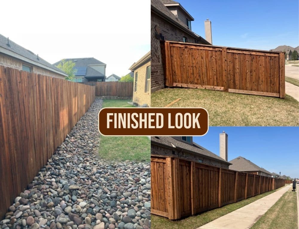 Beautiful Fence Stained Finish Look!